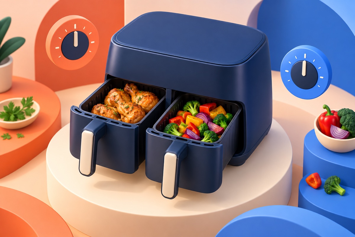 Comment utiliser un airfryer double panier