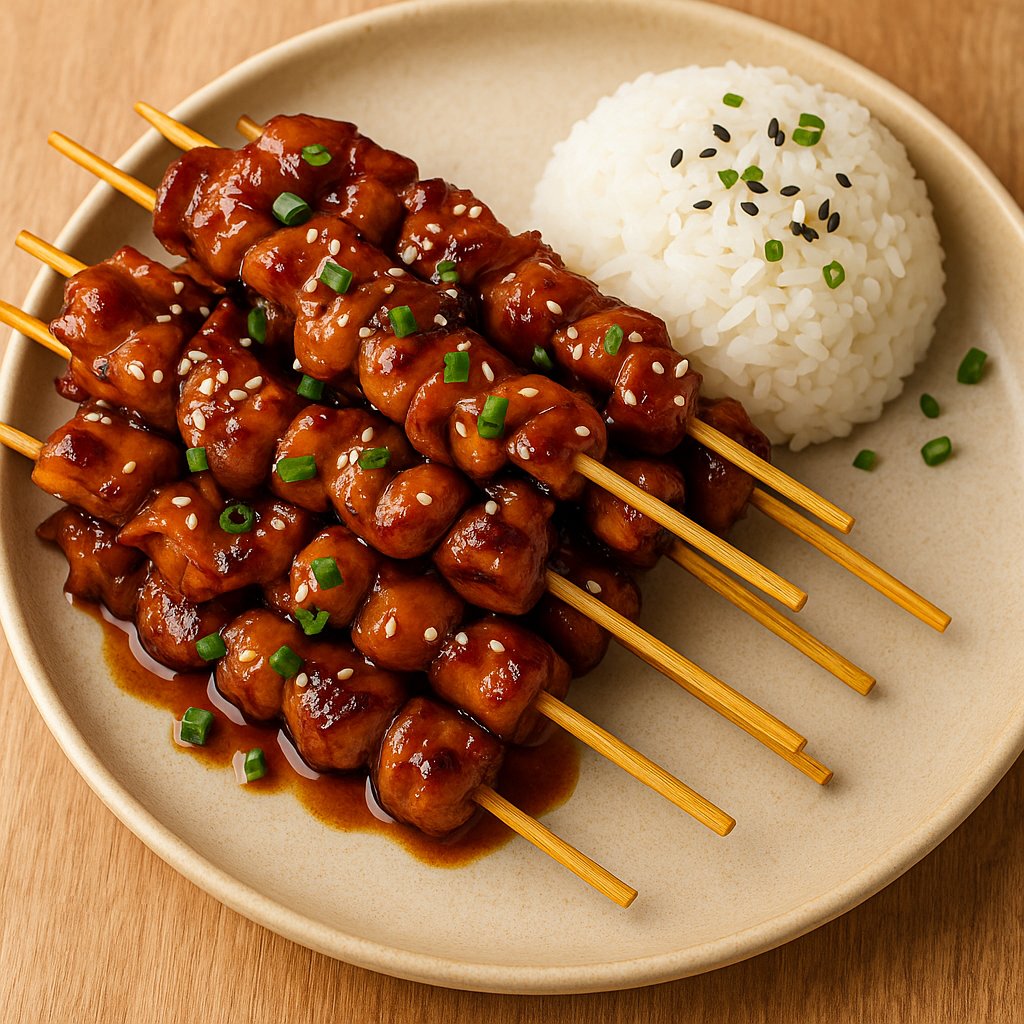 Yakitori de poulet à l’Airfryer – Recette japonaise facile et savoureuse