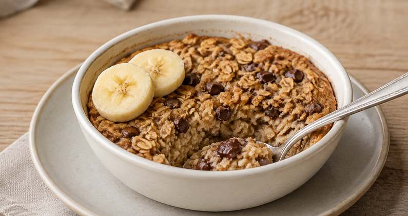 Banana bread aux flocons d’avoine et chocolat à l’airfryer
