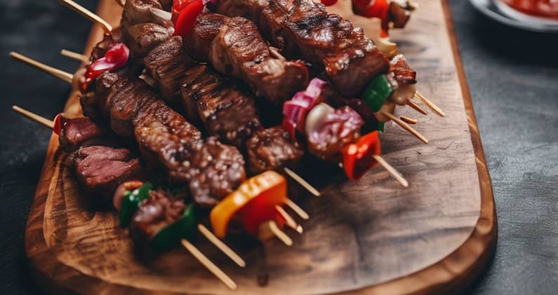 Brochette de bœuf laqué à l'asiatique