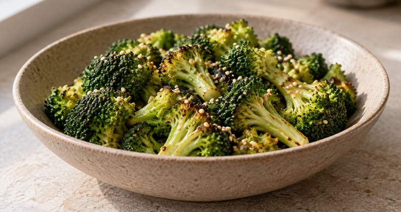 Brocoli rôti au sésame à l’airfryer