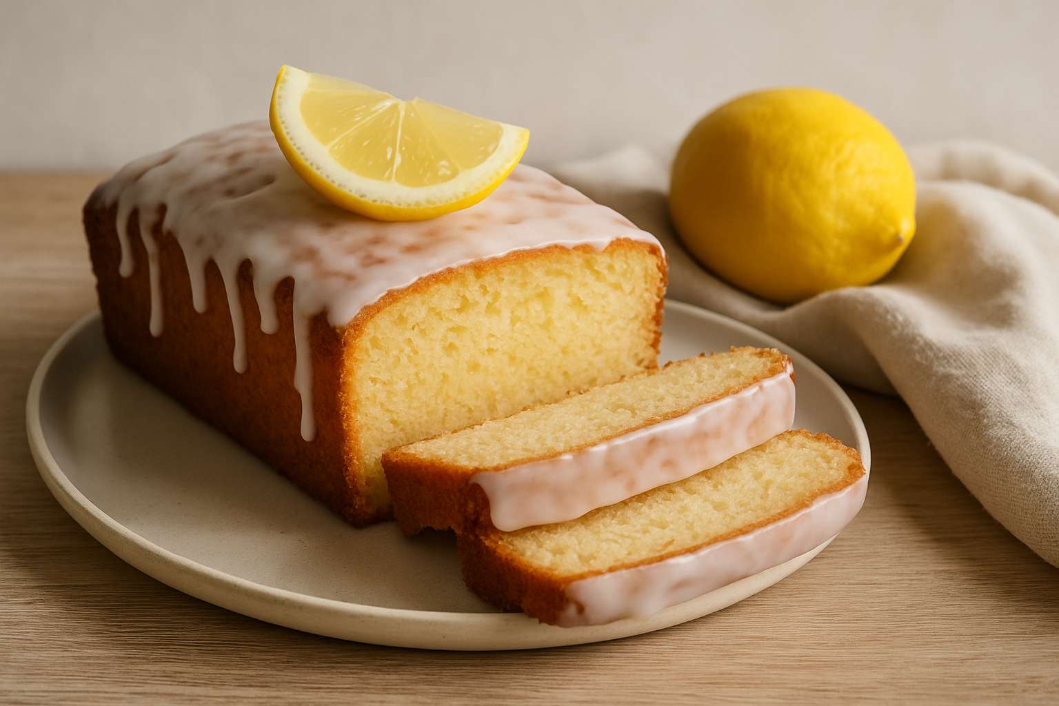 Soft lemon cake in the air fryer