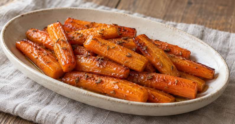 Carottes rôties miel-cumin à l’airfryer