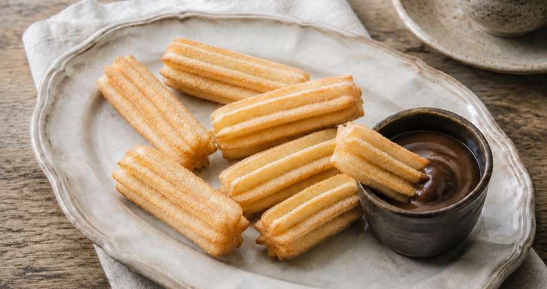 Air fryer churros with cinnamon sugar at 190°C
