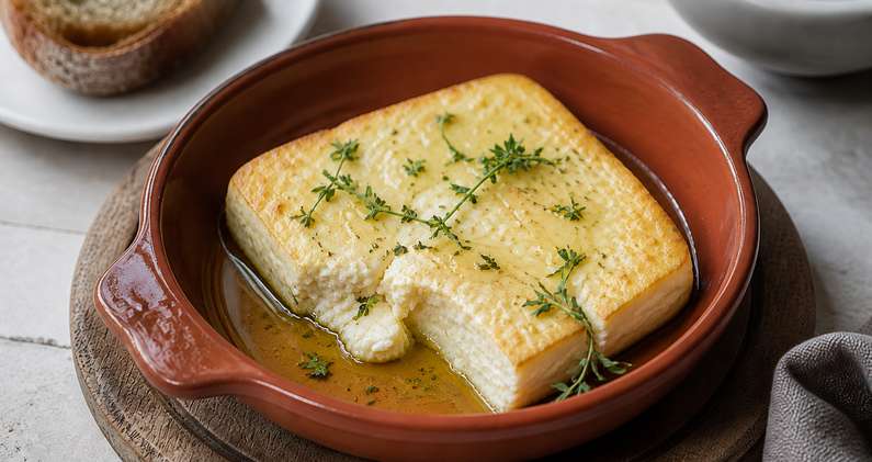 Air fryer honey and thyme feta: 12 min at 180°C