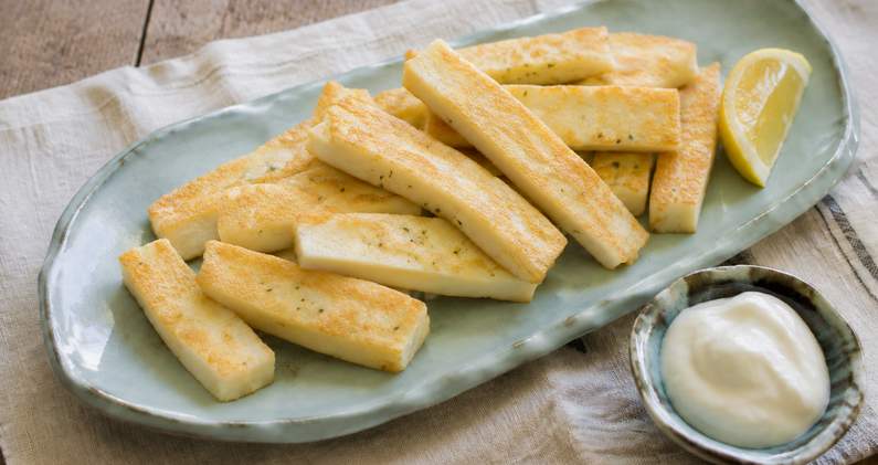 Halloumi frites à l’airfryer : 8 à 10 min à 200 °C