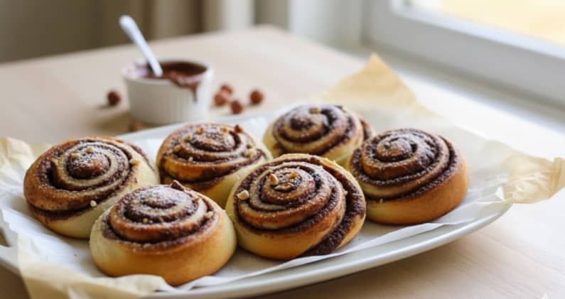 Pizza rolls sucrés au Nutella à l'airfryer