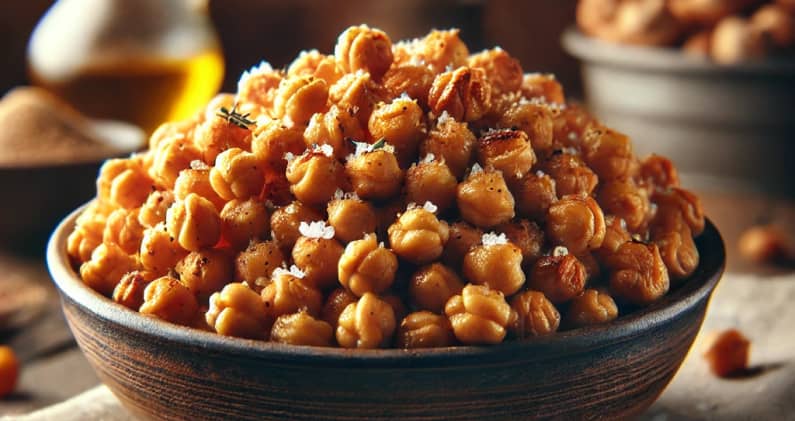 Spicy roasted chickpeas