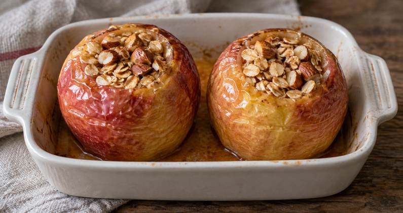Pommes farcies à l’avoine et aux amandes à l’airfryer